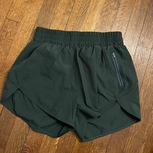 Women's Green Athletic Shorts